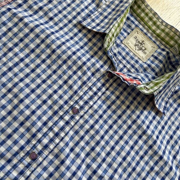 Age Of Wisdom Pearl Snap Gingham Shirt Men XL Check Button Up - Picture 4 of 10